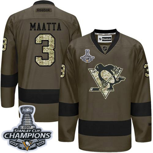Penguins #3 Olli Maatta Green Salute to Service 2017 Stanley Cup Finals Champions Stitched NHL Jersey Penguins #3 Olli Maatta Green Salute to Service 2017 Stanley Cup Finals Champions Stitched NHL Jersey