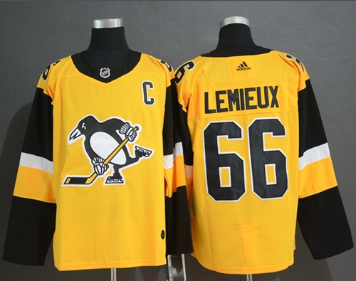 Adidas Penguins #66 Mario Lemieux Gold Alternate Authentic Stitched NHL Jersey Adidas Penguins #66 Mario Lemieux Gold Alternate Authentic Stitched NHL Jersey