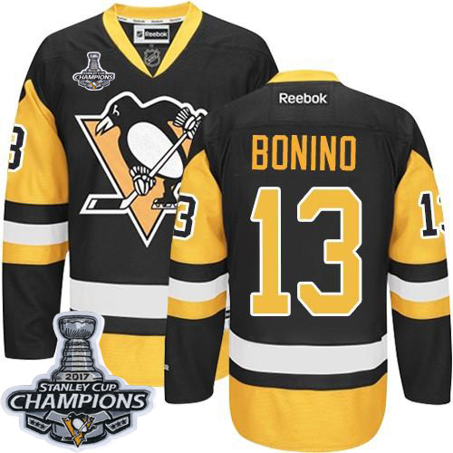 Penguins #13 Nick Bonino Black Alternate 2017 Stanley Cup Finals Champions Stitched NHL Jersey Penguins #13 Nick Bonino Black Alternate 2017 Stanley Cup Finals Champions Stitched NHL Jersey