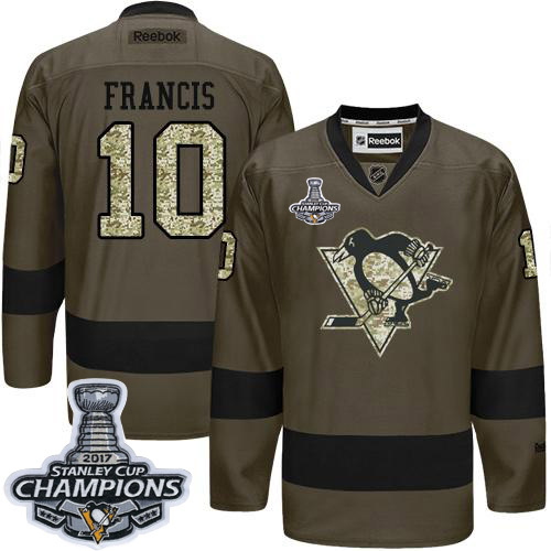 Penguins #10 Ron Francis Green Salute to Service 2017 Stanley Cup Finals Champions Stitched NHL Jersey Penguins #10 Ron Francis Green Salute to Service 2017 Stanley Cup Finals Champions Stitched NHL Jersey