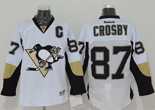 Penguins #87 Sidney Crosby White Stitched NHL Jersey Penguins #87 Sidney Crosby White Stitched NHL Jersey
