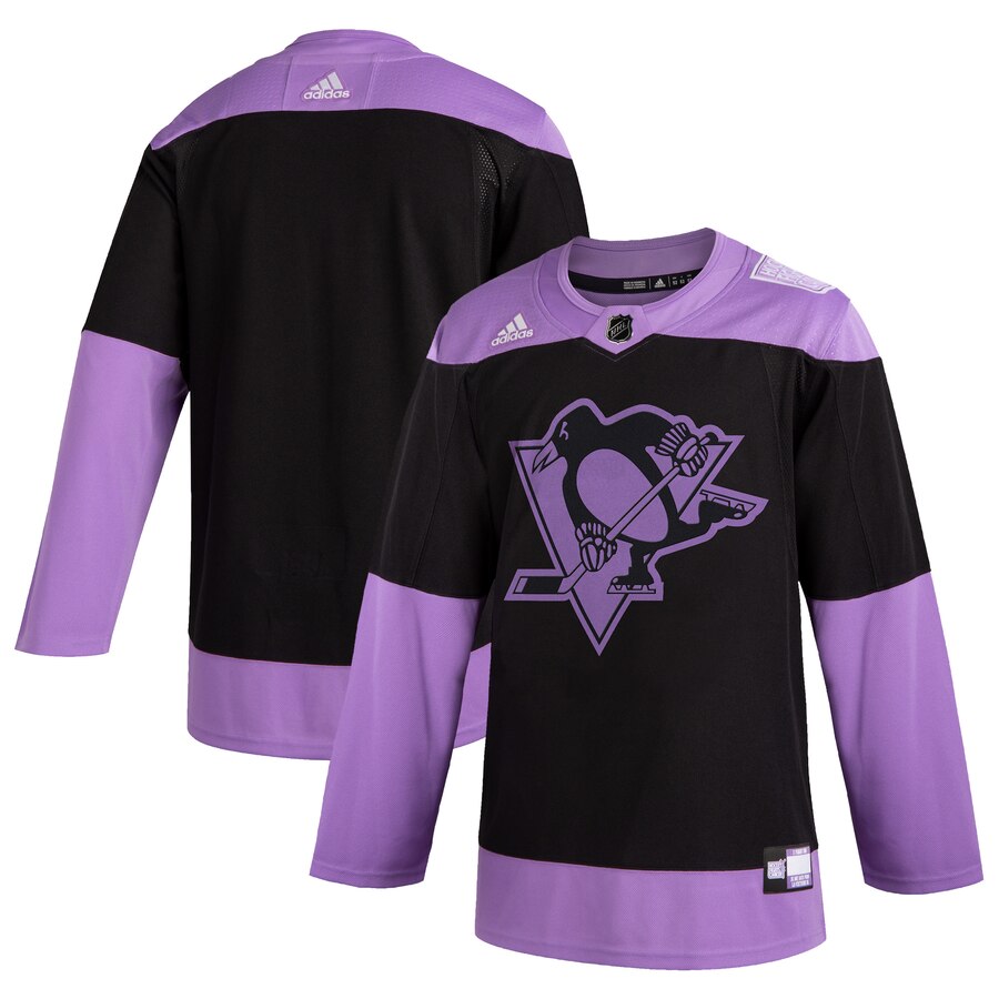 Pittsburgh Penguins Adidas Hockey Fights Cancer Practice Jersey Black Pittsburgh Penguins Adidas Hockey Fights Cancer Practice Jersey Black