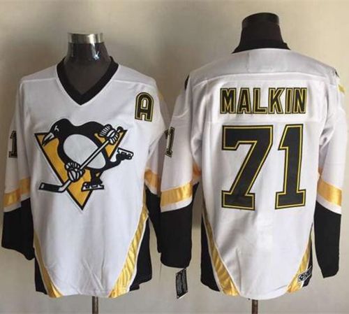 Penguins #71 Evgeni Malkin White CCM Throwback Stitched NHL Jersey Penguins #71 Evgeni Malkin White CCM Throwback Stitched NHL Jersey