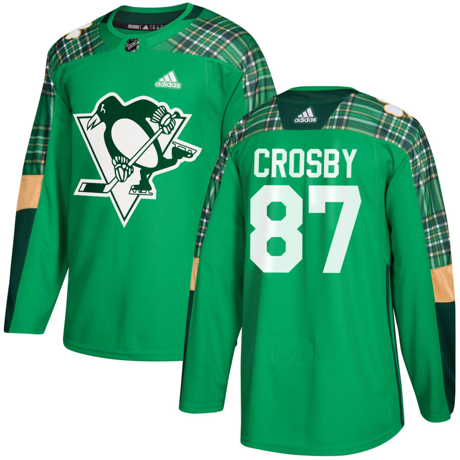 Adidas Penguins #87 Sidney Crosby adidas Green St. Patrick's Day Authentic Practice Stitched NHL Jersey Adidas Penguins #87 Sidney Crosby adidas Green St. Patrick's Day Authentic Practice Stitched NHL Jersey