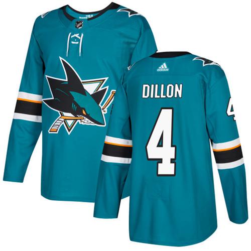 Adidas Sharks #4 Brenden Dillon Teal Home Authentic Stitched NHL Jersey Adidas Sharks #4 Brenden Dillon Teal Home Authentic Stitched NHL Jersey