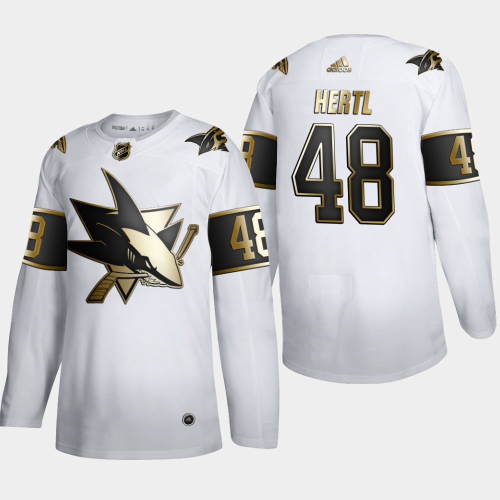 San Jose Sharks #48 Tomas Hertl Men's Adidas White Golden Edition Limited Stitched NHL Jersey San Jose Sharks #48 Tomas Hertl Men's Adidas White Golden Edition Limited Stitched NHL Jersey