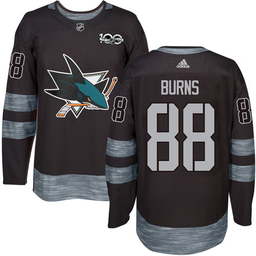 Adidas Sharks #88 Brent Burns Black 1917-2017 100th Anniversary Stitched NHL Jersey Adidas Sharks #88 Brent Burns Black 1917-2017 100th Anniversary Stitched NHL Jersey