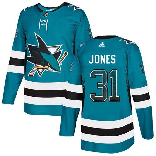 Adidas Sharks #31 Martin Jones Teal Home Authentic Drift Fashion Stitched NHL Jersey Adidas Sharks #31 Martin Jones Teal Home Authentic Drift Fashion Stitched NHL Jersey