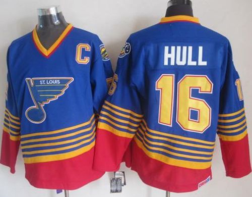 Blues #16 Brett Hull Light Blue/Red CCM Throwback Stitched NHL Jersey Blues #16 Brett Hull Light Blue/Red CCM Throwback Stitched NHL Jersey