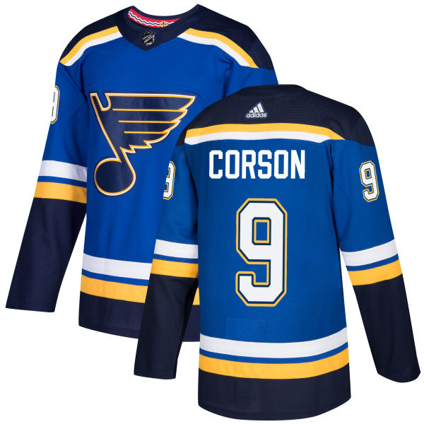 Adidas Blues #9 Shayne Corson Blue Home Authentic Stitched NHL Jersey Adidas Blues #9 Shayne Corson Blue Home Authentic Stitched NHL Jersey