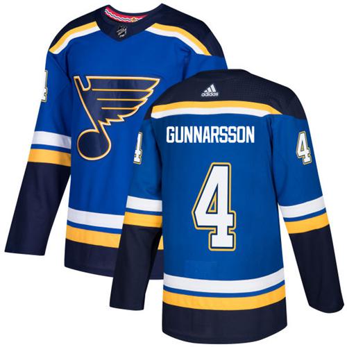 Adidas Blues #4 Carl Gunnarsson Blue Home Authentic Stitched NHL Jersey Adidas Blues #4 Carl Gunnarsson Blue Home Authentic Stitched NHL Jersey