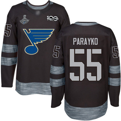Adidas Blues #55 Colton Parayko Black 1917-2017 100th Anniversary Stanley Cup Champions Stitched NHL Jersey Adidas Blues #55 Colton Parayko Black 1917-2017 100th Anniversary Stanley Cup Champions Stitched NHL Jersey