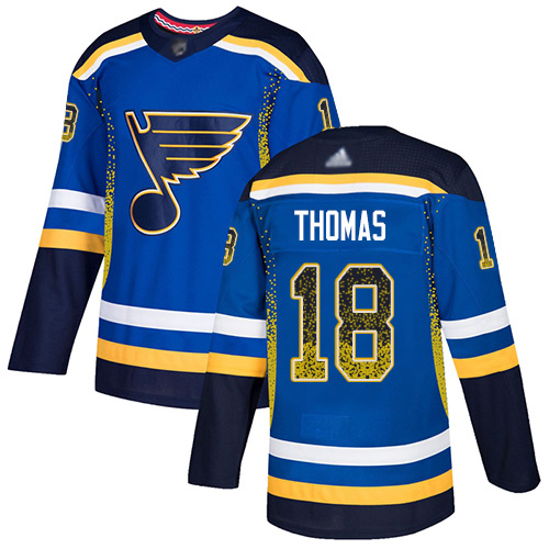 Adidas Blues #18 Robert Thomas Blue Home Authentic Drift Fashion Stitched NHL Jersey Adidas Blues #18 Robert Thomas Blue Home Authentic Drift Fashion Stitched NHL Jersey