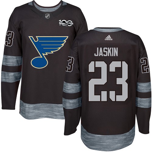 Adidas Blues #23 Dmitrij Jaskin Black 1917-2017 100th Anniversary Stitched NHL Jersey Adidas Blues #23 Dmitrij Jaskin Black 1917-2017 100th Anniversary Stitched NHL Jersey
