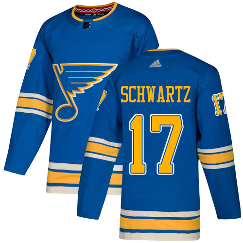 Adidas Blues #17 Jaden Schwartz Blue Alternate Authentic Stitched NHL Jersey Adidas Blues #17 Jaden Schwartz Blue Alternate Authentic Stitched NHL Jersey