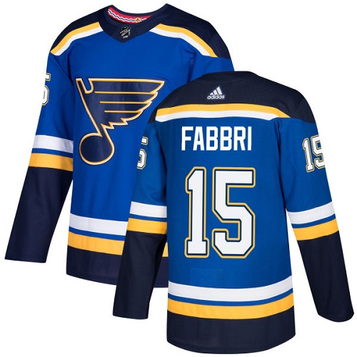 Adidas Blues #15 Robby Fabbri Blue Home Authentic Stitched NHL Jersey Adidas Blues #15 Robby Fabbri Blue Home Authentic Stitched NHL Jersey