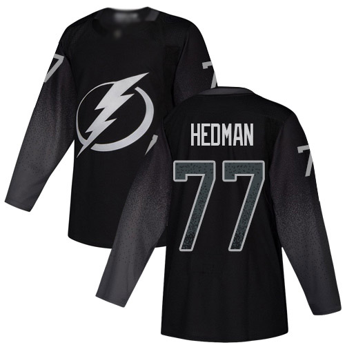 Adidas Lightning #77 Victor Hedman Black Alternate Authentic Stitched NHL Jersey Adidas Lightning #77 Victor Hedman Black Alternate Authentic Stitched NHL Jersey