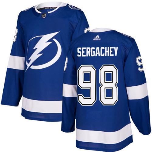 Adidas Lightning #98 Mikhail Sergachev Blue Home Authentic Stitched NHL Jersey Adidas Lightning #98 Mikhail Sergachev Blue Home Authentic Stitched NHL Jersey