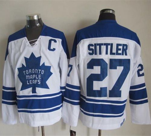 Maple Leafs #27 Darryl Sittler White CCM Throwback Third Stitched NHL Jersey Maple Leafs #27 Darryl Sittler White CCM Throwback Third Stitched NHL Jersey