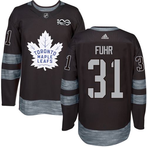 Adidas Maple Leafs #31 Grant Fuhr Black 1917-2017 100th Anniversary Stitched NHL Jersey Adidas Maple Leafs #31 Grant Fuhr Black 1917-2017 100th Anniversary Stitched NHL Jersey