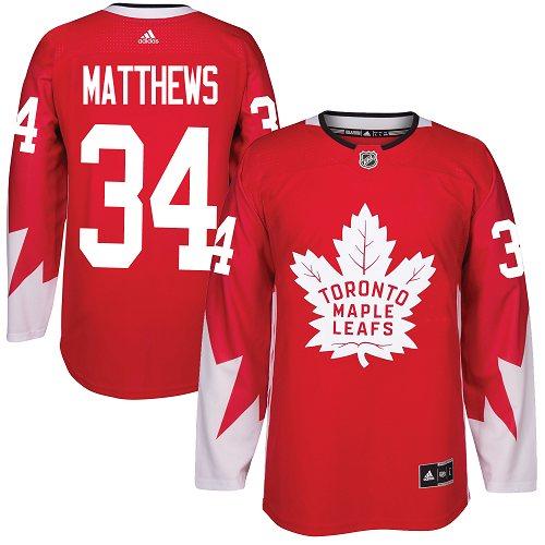 Adidas Maple Leafs #34 Auston Matthews Red Team Canada Authentic Stitched NHL Jersey Adidas Maple Leafs #34 Auston Matthews Red Team Canada Authentic Stitched NHL Jersey