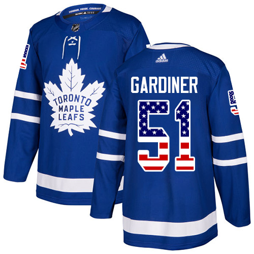 Adidas Maple Leafs #51 Jake Gardiner Blue Home Authentic USA Flag Stitched NHL Jersey Adidas Maple Leafs #51 Jake Gardiner Blue Home Authentic USA Flag Stitched NHL Jersey