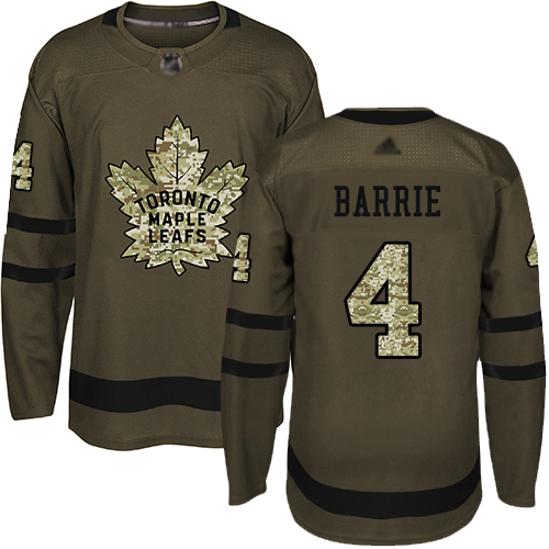 Adidas Maple Leafs #4 Tyson Barrie Green Salute to Service Stitched NHL Jersey