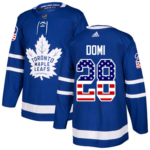 Adidas Maple Leafs #28 Tie Domi Blue Home Authentic USA Flag Stitched NHL Jersey Adidas Maple Leafs #28 Tie Domi Blue Home Authentic USA Flag Stitched NHL Jersey