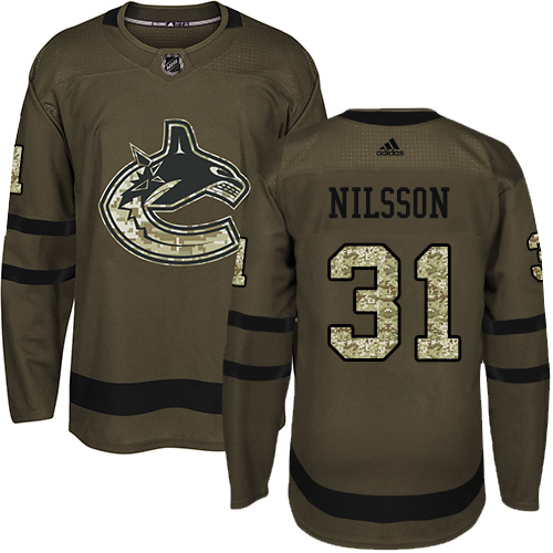 Adidas Canucks #31 Anders Nilsson Green Salute to Service Stitched NHL Jersey Adidas Canucks #31 Anders Nilsson Green Salute to Service Stitched NHL Jersey