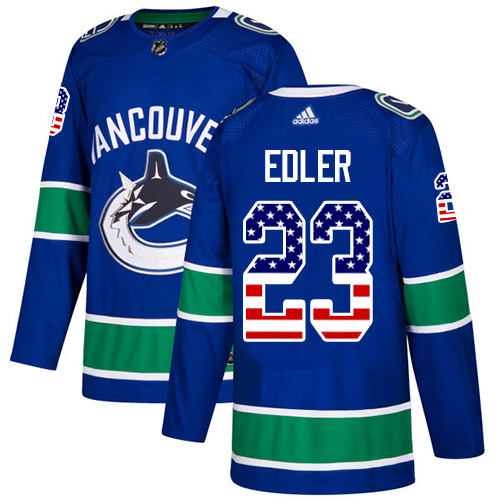 Adidas Canucks #23 Alexander Edler Blue Home Authentic USA Flag Stitched NHL Jersey Adidas Canucks #23 Alexander Edler Blue Home Authentic USA Flag Stitched NHL Jersey