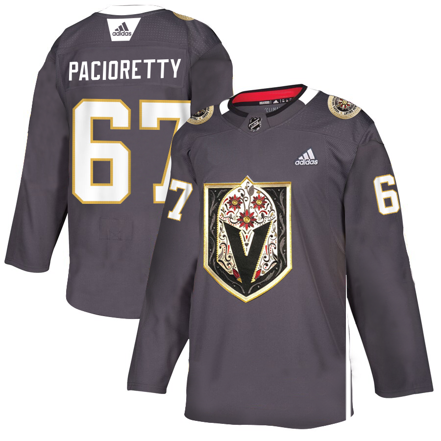 Vegas Golden Knights #67 Max Pacioretty Men's Grey Adidas Latino Heritage Night Stitched NHL Jersey Vegas Golden Knights #67 Max Pacioretty Men's Grey Adidas Latino Heritage Night Stitched NHL Jersey