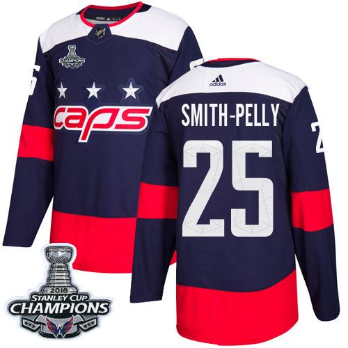 Adidas Capitals #25 Devante Smith-Pelly Navy Authentic 2018 Stadium Series Stanley Cup Final Champions Stitched NHL Jersey Adidas Capitals #25 Devante Smith-Pelly Navy Authentic 2018 Stadium Series Stanley Cup Final Champions Stitched NHL Jersey