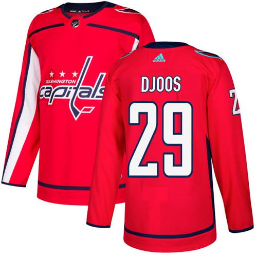 Adidas Capitals #29 Christian Djoos Red Home Authentic Stitched NHL Jersey Adidas Capitals #29 Christian Djoos Red Home Authentic Stitched NHL Jersey