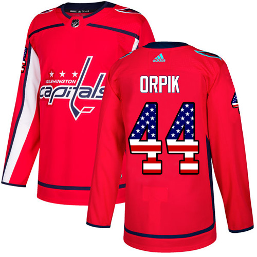 Adidas Capitals #44 Brooks Orpik Red Home Authentic USA Flag Stitched NHL Jersey Adidas Capitals #44 Brooks Orpik Red Home Authentic USA Flag Stitched NHL Jersey