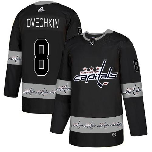Adidas Capitals #8 Alex Ovechkin Black Authentic Team Logo Fashion Stitched NHL Jersey Adidas Capitals #8 Alex Ovechkin Black Authentic Team Logo Fashion Stitched NHL Jersey