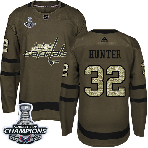 Adidas Capitals #32 Dale Hunter Green Salute to Service Stanley Cup Final Champions Stitched NHL Jersey Adidas Capitals #32 Dale Hunter Green Salute to Service Stanley Cup Final Champions Stitched NHL Jersey