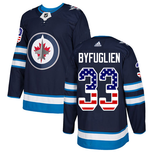 Adidas Jets #33 Dustin Byfuglien Navy Blue Home Authentic USA Flag Stitched NHL Jersey Adidas Jets #33 Dustin Byfuglien Navy Blue Home Authentic USA Flag Stitched NHL Jersey