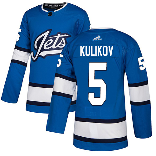 Adidas Jets #5 Dmitry Kulikov Blue Alternate Authentic Stitched NHL Jersey Adidas Jets #5 Dmitry Kulikov Blue Alternate Authentic Stitched NHL Jersey