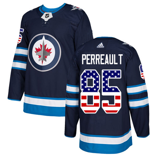 Adidas Jets #85 Mathieu Perreault Navy Blue Home Authentic USA Flag Stitched NHL Jersey Adidas Jets #85 Mathieu Perreault Navy Blue Home Authentic USA Flag Stitched NHL Jersey