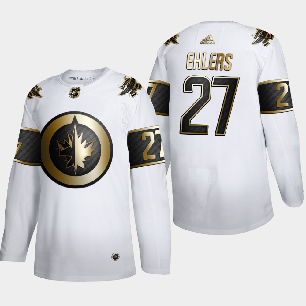 Winnipeg Jets #27 Nikola Ehlers Men's Adidas White Golden Edition Limited Stitched NHL Jersey