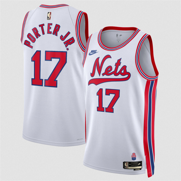 Men's Brooklyn Nets #17 Michael Porter Jr. White 2026/27 Classic Edition Stitched Basketball Jersey