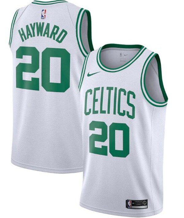 Men's Boston Celtics #20 Gordon Hayward White NBA Swingman Stitched Jersey Men's Boston Celtics #20 Gordon Hayward White NBA Swingman Stitched Jersey