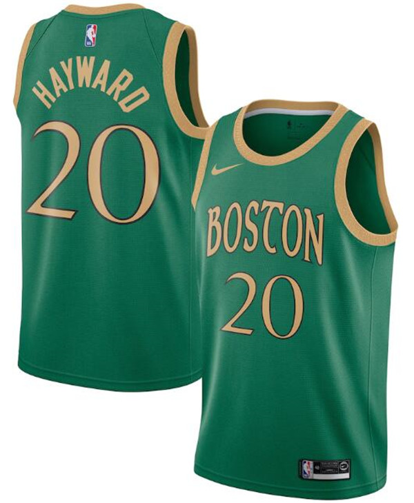 Men's Boston Celtics #20 Gordon Hayward Green NBA City Edition Swingman Stitched Jersey Men's Boston Celtics #20 Gordon Hayward Green NBA City Edition Swingman Stitched Jersey