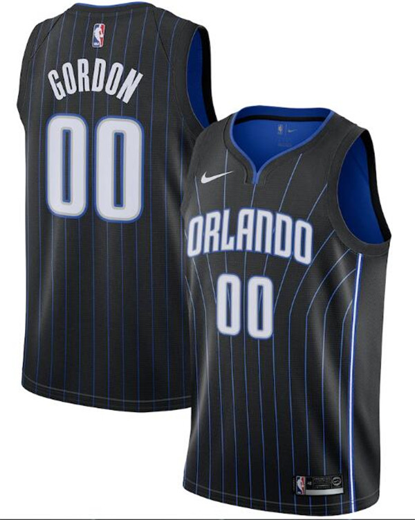 Men's Orlando Magic Black #00 Aaron Gordon Icon Edition Stitched Swingman Jersey Men's Orlando Magic Black #00 Aaron Gordon Icon Edition Stitched Swingman Jersey
