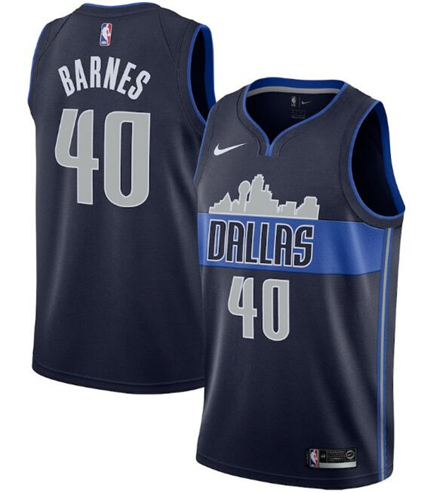 Men's Dallas Mavericks #40 Harrison Barnes Navy NBA Statement Edition Swingman Stitched Jersey Men's Dallas Mavericks #40 Harrison Barnes Navy NBA Statement Edition Swingman Stitched Jersey