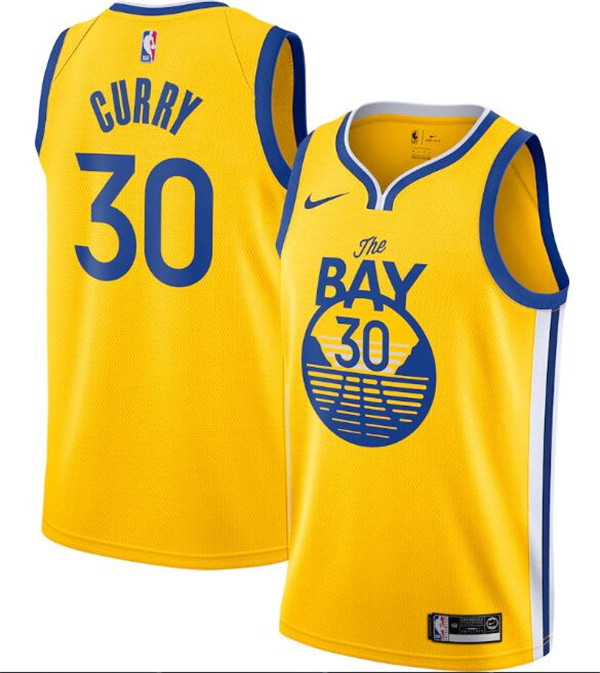 Men's Golden State Warriors #30 Stephen Curry Gold NBA Statement Edition Stitched Jersey Men's Golden State Warriors #30 Stephen Curry Gold NBA Statement Edition Stitched Jersey