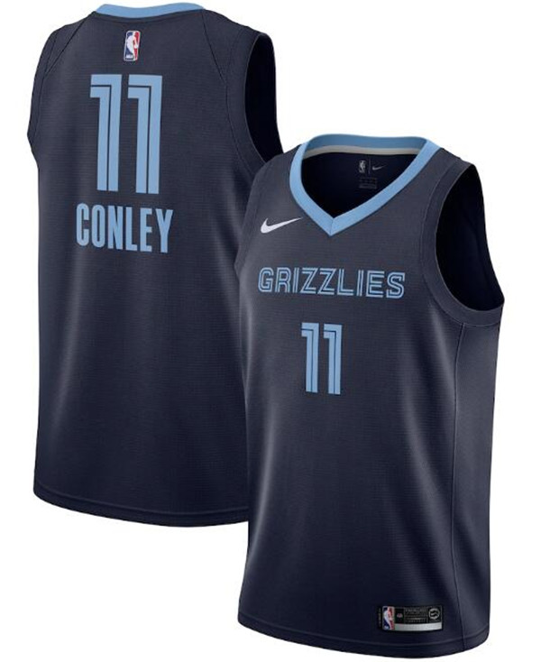 Men's Memphis Grizzlies #11 Mike Conley Navy NBA Icon Edition Stitched Swingman Jersey Men's Memphis Grizzlies #11 Mike Conley Navy NBA Icon Edition Stitched Swingman Jersey