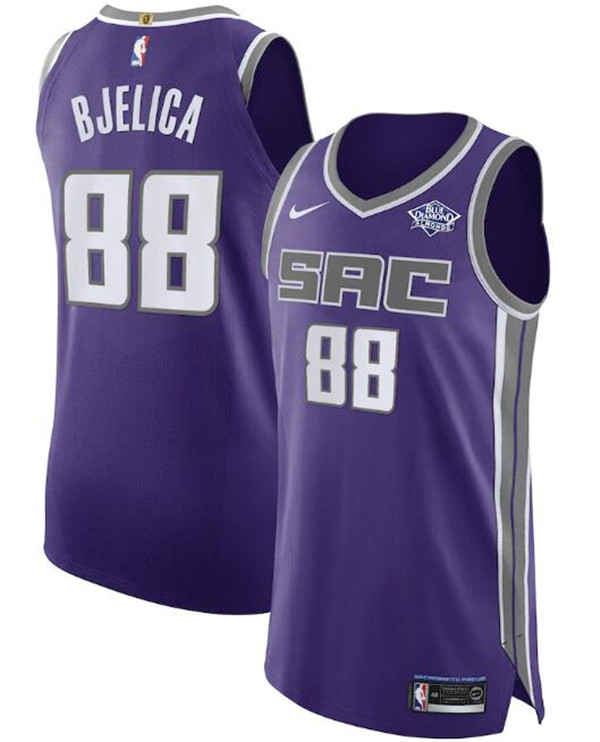 Men's Sacramento Kings #88 Nemanja Bjelica Purple NBA Icon Editon Stitched Jersey Men's Sacramento Kings #88 Nemanja Bjelica Purple NBA Icon Editon Stitched Jersey