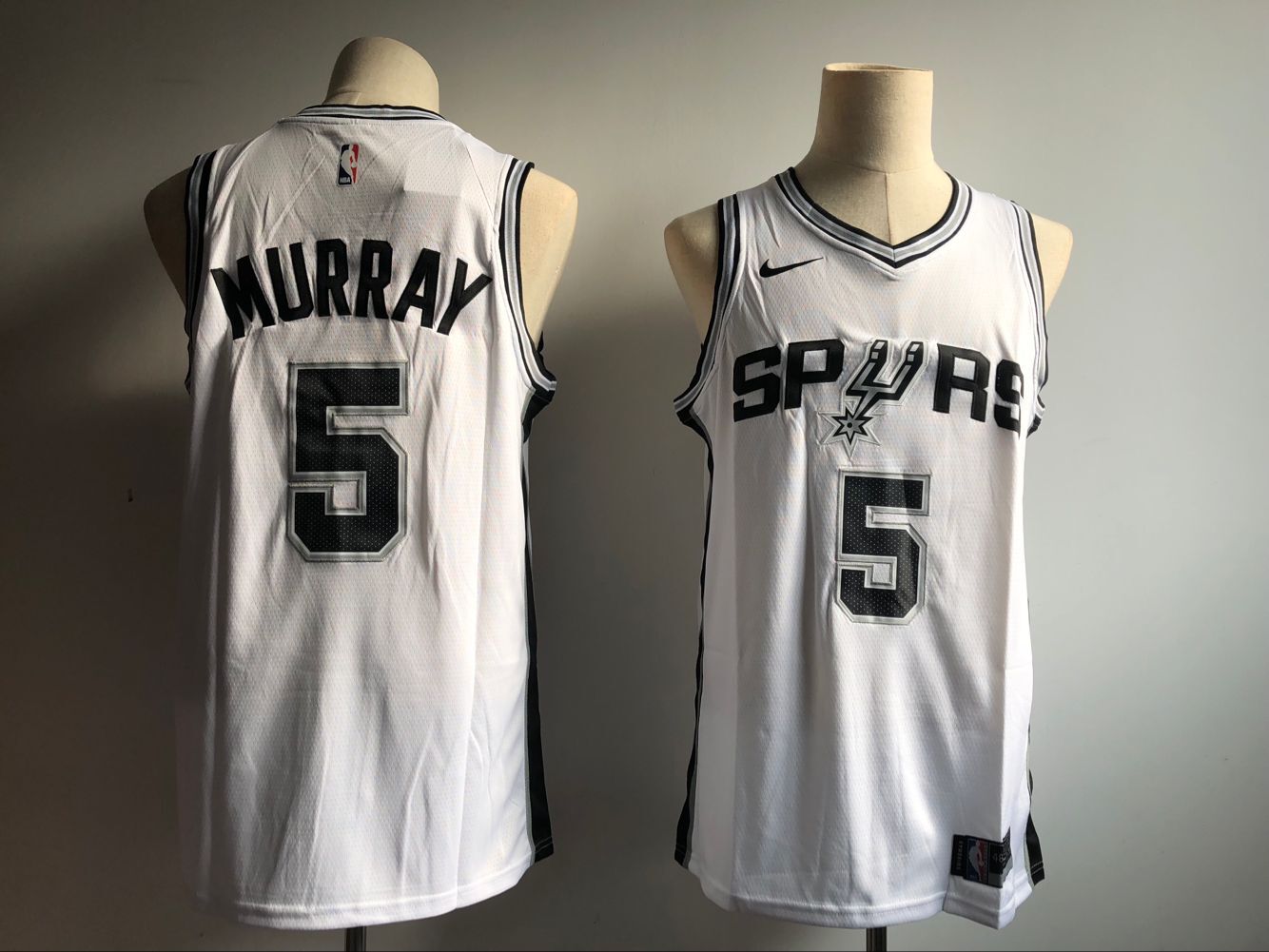 Men's San Antonio Spurs #5 Dejounte Murray White Icon Edition Swingman Stitched NBA Jersey Men's San Antonio Spurs #5 Dejounte Murray White Icon Edition Swingman Stitched NBA Jersey