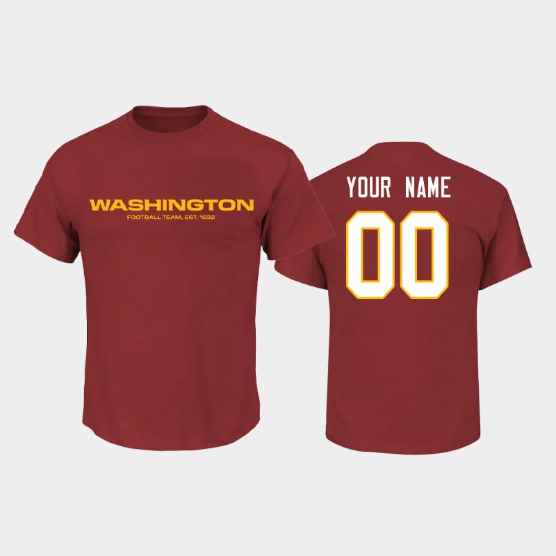 Men's Washington Football Team ACTIVE PLAYER Custom 2020 Red NFL T-Shirt Men's Washington Football Team ACTIVE PLAYER Custom 2020 Red NFL T-Shirt